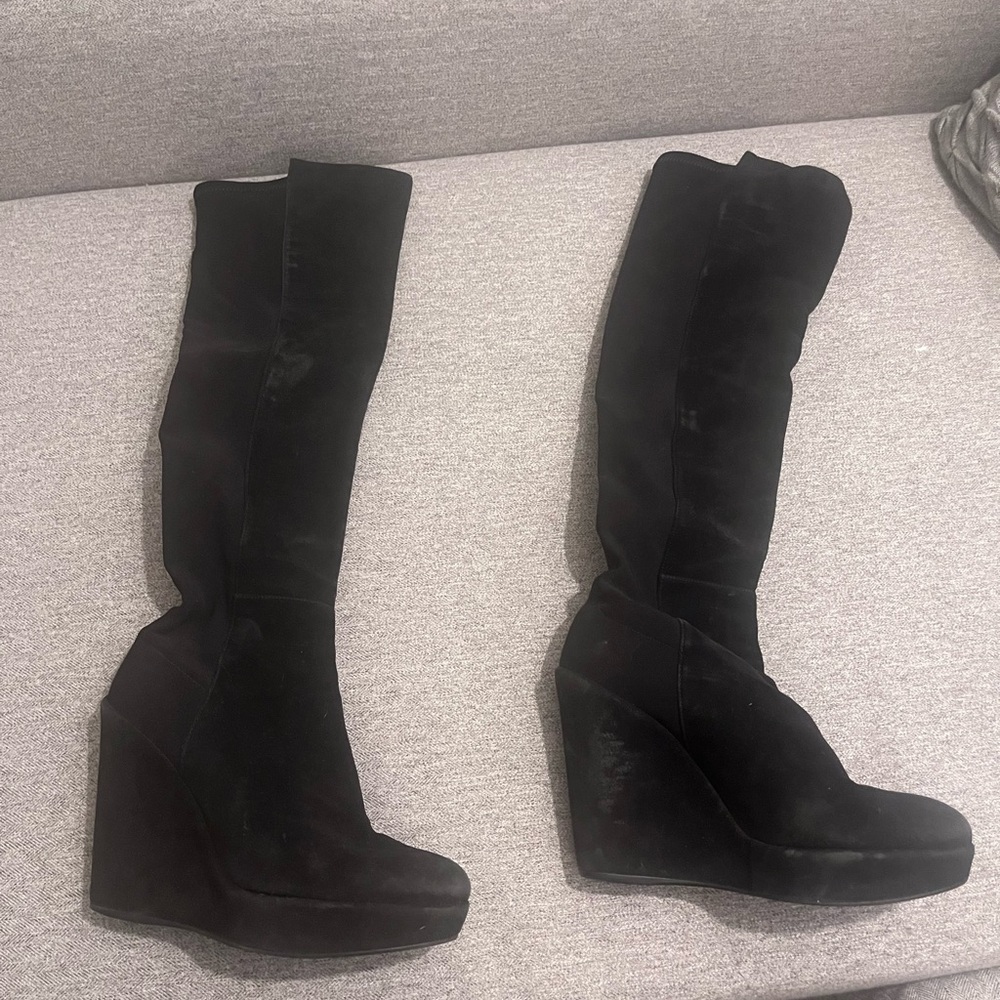 Stuart Weitzman suede 50/50 knee high boots size 8.5
